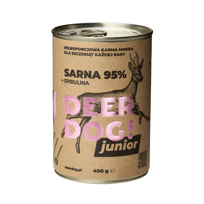 JUNIOR SARNA + SPIRULINA - karma mokra dla szczeniaka 400g